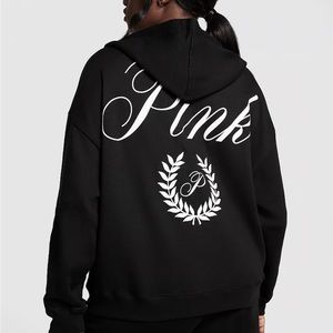PINK | Fleece Relaxed Full-Zip Hoodie